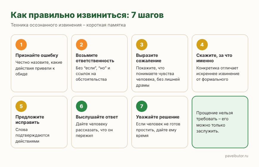Как правильно извиниться: 7 шагов Как правильно извиниться: 7 шагов
